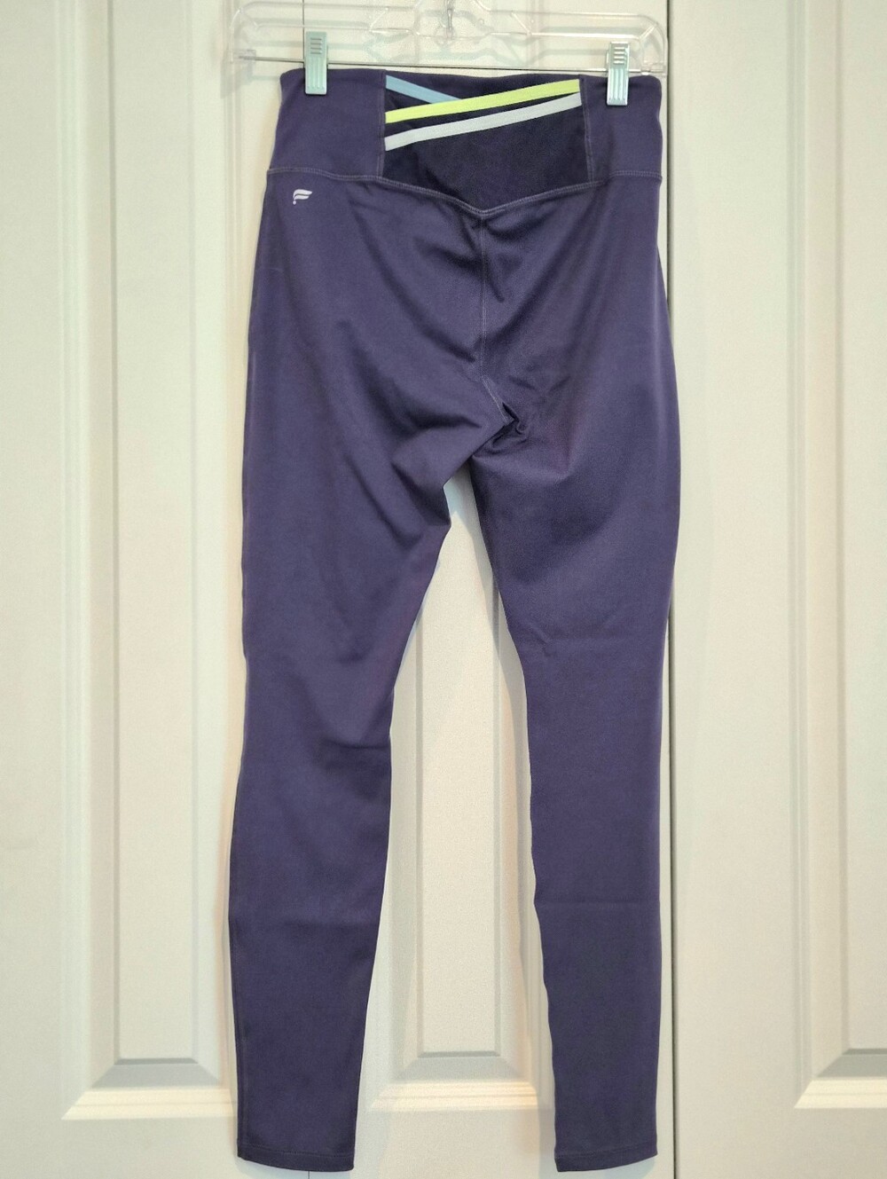 Fabletics Motion365 Leggings Purple Mesh Straps XXS